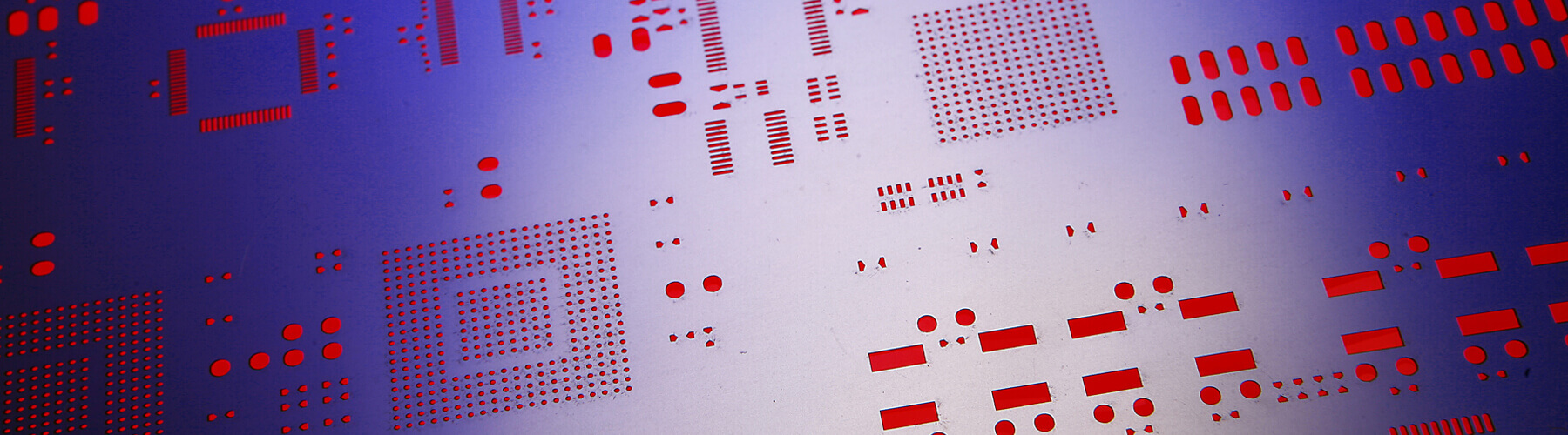 Nahaufnahme einer SMD-Schablone